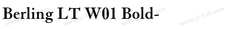 Berling LT W01 Bold字体转换
